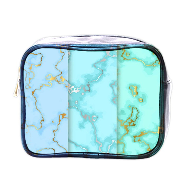 Background-marble-set Mini Toiletries Bag (One Side)