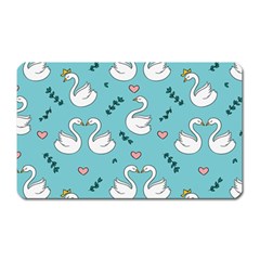 Elegant Swan Pattern Design Magnet (rectangular) by Wegoenart