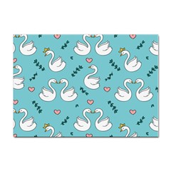 Elegant Swan Pattern Design Sticker A4 (10 Pack) by Wegoenart