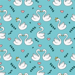 Elegant Swan Pattern Design Play Mat (rectangle) by Wegoenart