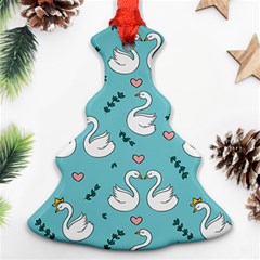 Elegant Swan Pattern Design Ornament (christmas Tree)  by Wegoenart