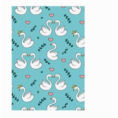 Elegant Swan Pattern Design Large Garden Flag (two Sides) by Wegoenart