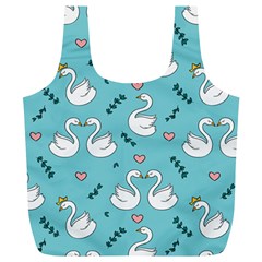 Elegant Swan Pattern Design Full Print Recycle Bag (xl) by Wegoenart