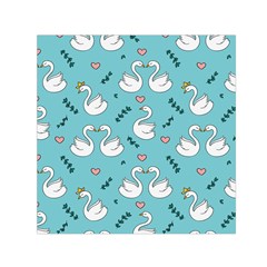 Elegant Swan Pattern Design Square Satin Scarf (30  X 30 ) by Wegoenart