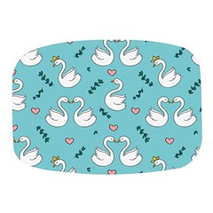 Elegant Swan Pattern Design Mini Square Pill Box by Wegoenart