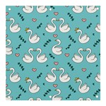 Elegant swan pattern design Banner and Sign 3  x 3  Front