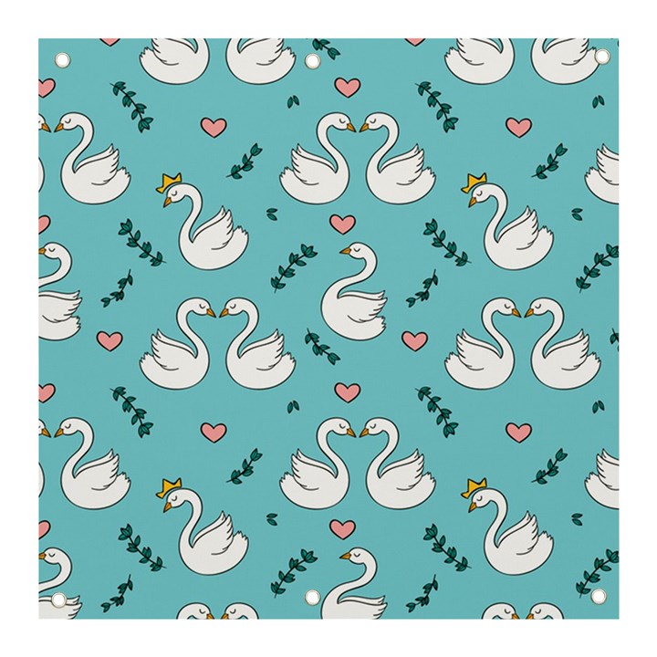 Elegant swan pattern design Banner and Sign 3  x 3 