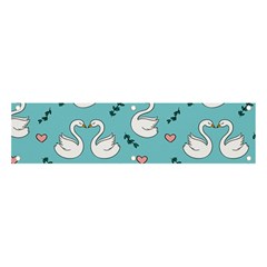 Elegant Swan Pattern Design Banner And Sign 4  X 1 