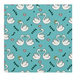 Elegant swan pattern design Banner and Sign 4  x 4  Front