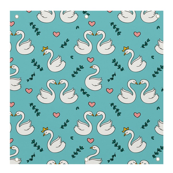 Elegant swan pattern design Banner and Sign 4  x 4 