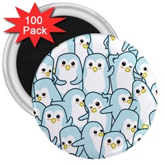 Penguin Pattern 3  Magnets (100 Pack) by Wegoenart