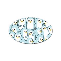 Penguin Pattern Sticker Oval (100 Pack) by Wegoenart