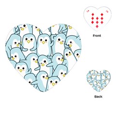 Penguin Pattern Playing Cards Single Design (heart)