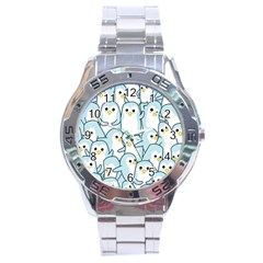 Penguin Pattern Stainless Steel Analogue Watch by Wegoenart