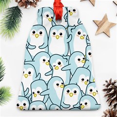 Penguin Pattern Bell Ornament (two Sides) by Wegoenart