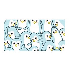 Penguin Pattern Satin Wrap 35  X 70  by Wegoenart