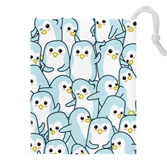 Penguin Pattern Drawstring Pouch (4xl) by Wegoenart