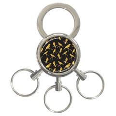 Background-with-golden-birds 3-ring Key Chain by Wegoenart