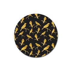 Background-with-golden-birds Magnet 3  (round) by Wegoenart