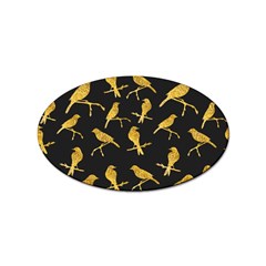 Background-with-golden-birds Sticker Oval (10 Pack)