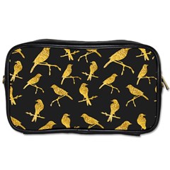 Background-with-golden-birds Toiletries Bag (one Side) by Wegoenart