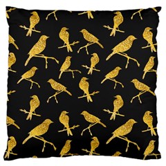 Background-with-golden-birds Large Cushion Case (one Side) by Wegoenart