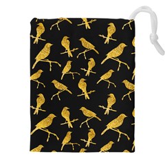 Background-with-golden-birds Drawstring Pouch (4xl) by Wegoenart