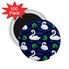 Swan Pattern Elegant Design 2 25  Magnets (100 Pack)  by Wegoenart