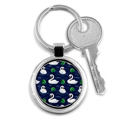 Swan Pattern Elegant Design Key Chain (round) by Wegoenart