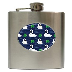 Swan Pattern Elegant Design Hip Flask (6 Oz) by Wegoenart