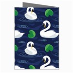 Swan pattern elegant design Greeting Card Right