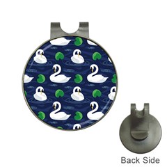 Swan Pattern Elegant Design Hat Clips With Golf Markers by Wegoenart