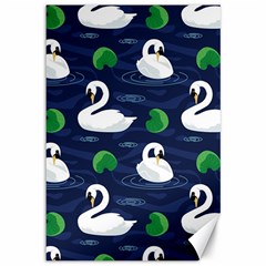 Swan Pattern Elegant Design Canvas 12  X 18  by Wegoenart