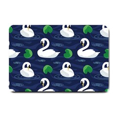 Swan Pattern Elegant Design Small Doormat by Wegoenart