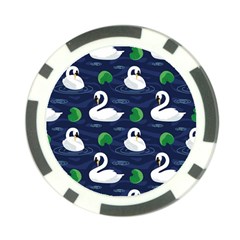 Swan Pattern Elegant Design Poker Chip Card Guard (10 Pack) by Wegoenart