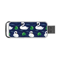 Swan Pattern Elegant Design Portable Usb Flash (two Sides) by Wegoenart