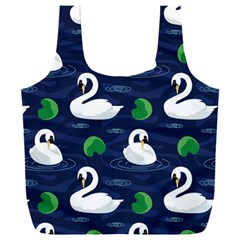 Swan Pattern Elegant Design Full Print Recycle Bag (xxl) by Wegoenart