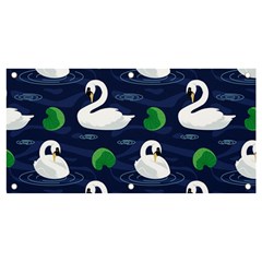 Swan Pattern Elegant Design Banner And Sign 4  X 2  by Wegoenart