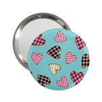 Seamless-pattern-with-heart-shaped-cookies-with-sugar-icing 2.25  Handbag Mirrors Front