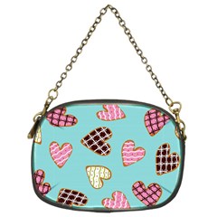 Seamless-pattern-with-heart-shaped-cookies-with-sugar-icing Chain Purse (two Sides) by Wegoenart