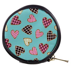 Seamless-pattern-with-heart-shaped-cookies-with-sugar-icing Mini Makeup Bag by Wegoenart