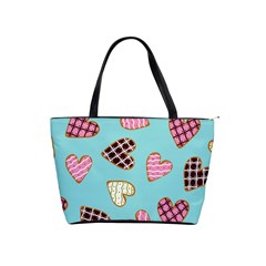 Seamless-pattern-with-heart-shaped-cookies-with-sugar-icing Classic Shoulder Handbag by Wegoenart