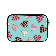 Seamless-pattern-with-heart-shaped-cookies-with-sugar-icing Apple Ipad Mini Zipper Cases by Wegoenart