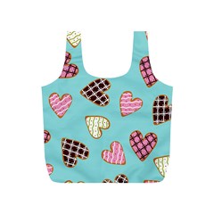 Seamless-pattern-with-heart-shaped-cookies-with-sugar-icing Full Print Recycle Bag (s) by Wegoenart