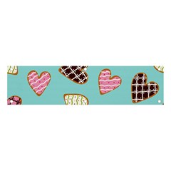 Seamless-pattern-with-heart-shaped-cookies-with-sugar-icing Banner And Sign 4  X 1 