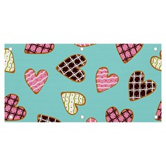 Seamless-pattern-with-heart-shaped-cookies-with-sugar-icing Banner And Sign 6  X 3 