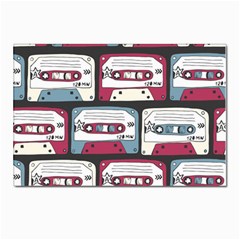 Music Symbol Rock Seamless Pattern Postcard 4 x 6  (pkg Of 10) by Wegoenart