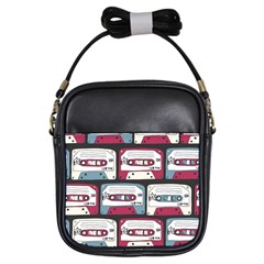 Music Symbol Rock Seamless Pattern Girls Sling Bag by Wegoenart