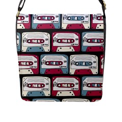 Music Symbol Rock Seamless Pattern Flap Closure Messenger Bag (l) by Wegoenart