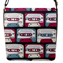 Music Symbol Rock Seamless Pattern Flap Closure Messenger Bag (s) by Wegoenart